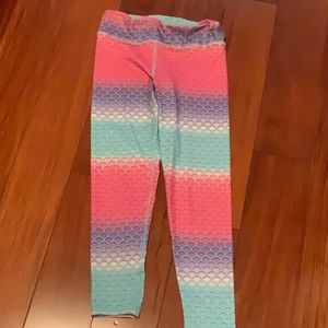 Kids mermaid styled leggings Size- Medium 10-12